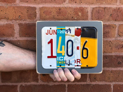 140.6 by Unique Pl8z  Recycled License Plate Art - Unique Pl8z