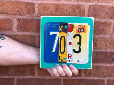 140.6 by Unique Pl8z  Recycled License Plate Art - Unique Pl8z