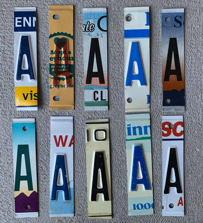 SET OF HALF PLATES license plate pieces - Unique Pl8z