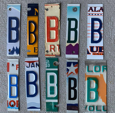 SET OF HALF PLATES license plate pieces - Unique Pl8z