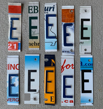 SET OF HALF PLATES license plate pieces - Unique Pl8z