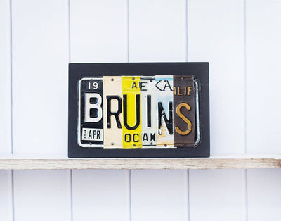 BRUINS by Unique Pl8z  Recycled License Plate Art - Unique Pl8z