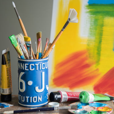 LICENSE PLATE CANISTER - FLOWER VASE - Unique Pl8z