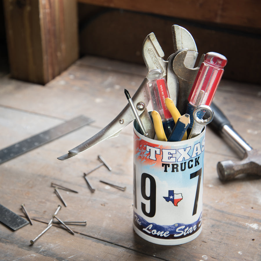 LICENSE PLATE CANISTER - TOOL STORAGE - Unique Pl8z