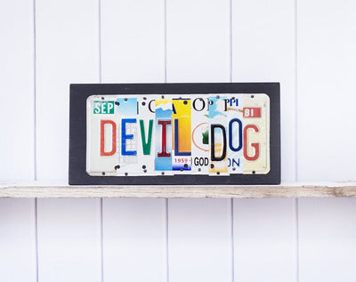 DEVIL DOG by Unique Pl8z  Recycled License Plate Art - Unique Pl8z