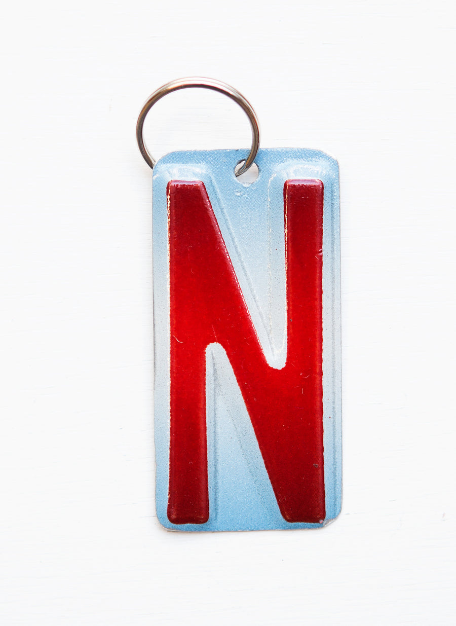 LETTER N KEY CHAIN - Unique Pl8z