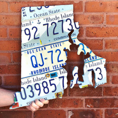 PENNSYLVANIA STATE SHAPE  Recycled License Plate Art - Unique Pl8z