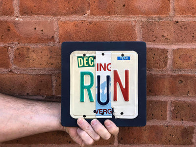 RUN by Unique Pl8z Recycled License Plate Art - Unique Pl8z