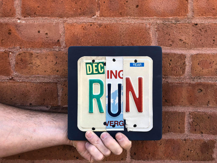 RUN by Unique Pl8z Recycled License Plate Art - Unique Pl8z