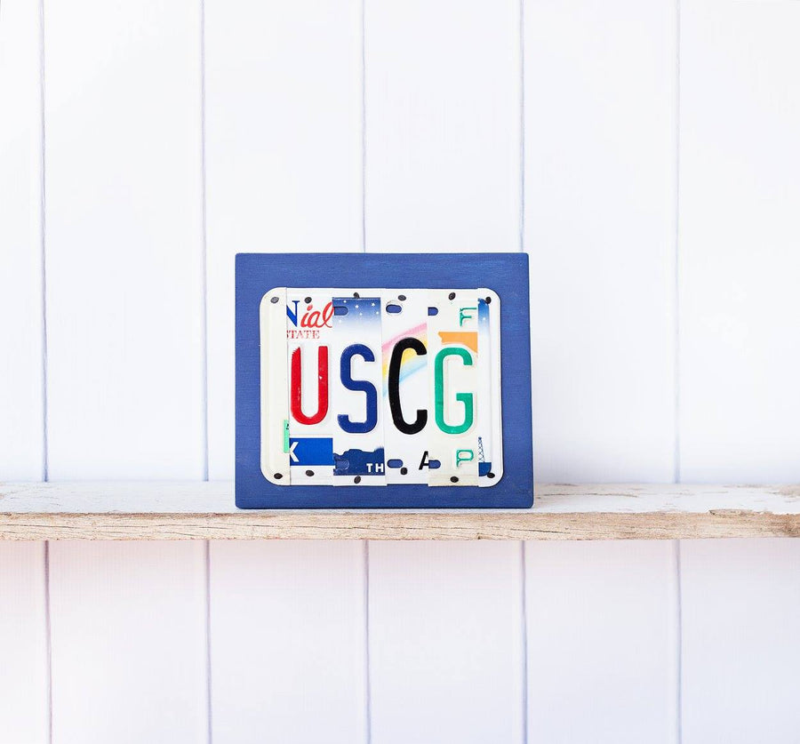 USCG by Unique Pl8z Recycled License Plate Art - Unique Pl8z