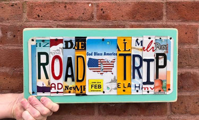 ROAD TRIP by Unique Pl8z Recycled License Plate Art - Unique Pl8z