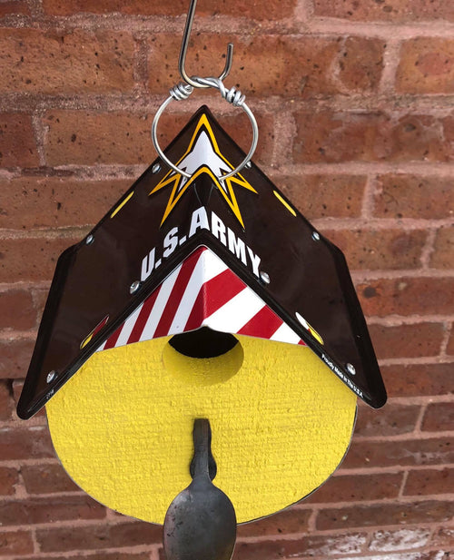 ARMY birdhouse  Recycled License Plate Art - Unique Pl8z