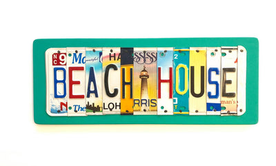 BEACH HOUSE by Unique PL8z  Recycled License Plate Art - Unique Pl8z