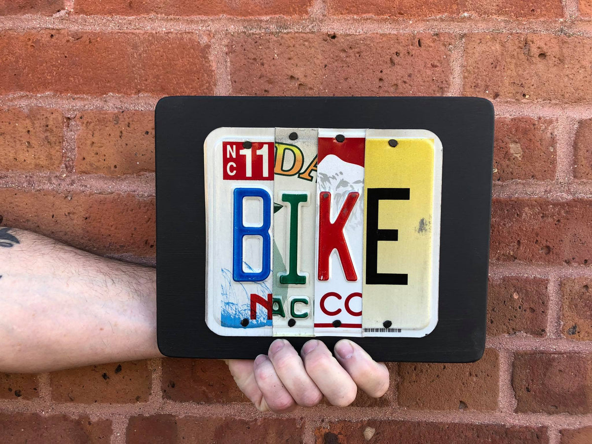 BIKE by Unique Pl8z  Recycled License Plate Art - Unique Pl8z