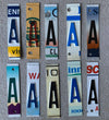 SET OF HALF PLATES  license plate pieces - Unique Pl8z