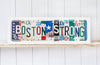 BOSTON STRONG by Unique Pl8z  Recycled License Plate Art - Unique Pl8z