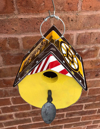 BRUINS birdhouse  Recycled License Plate Art - Unique Pl8z