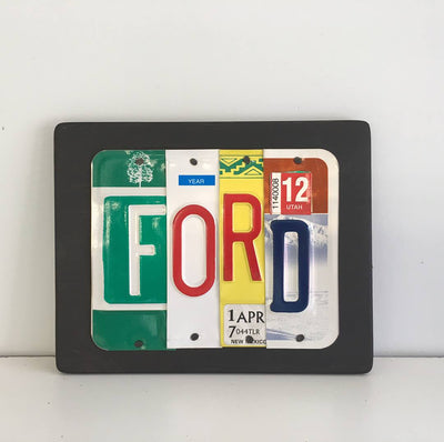 FORD by Unique Pl8z  Recycled License Plate Art - Unique Pl8z