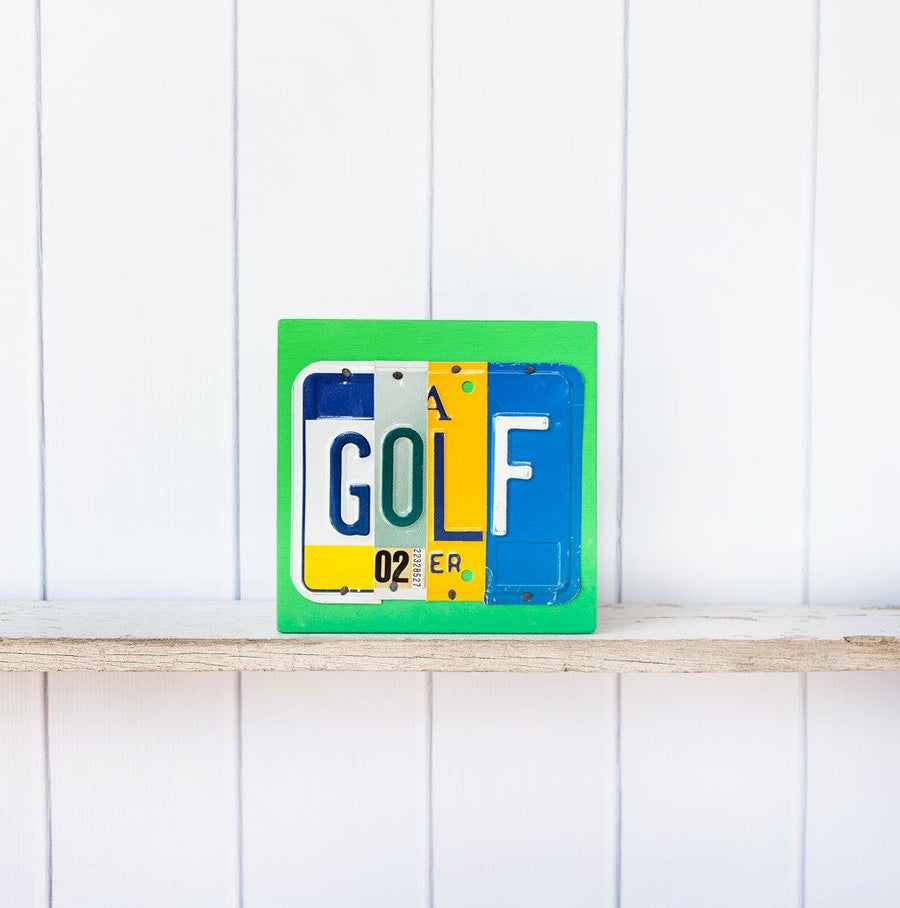 GOLF by Unique Pl8z  Recycled License Plate Art - Unique Pl8z