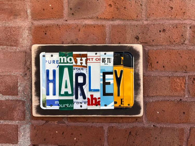 HARLEY by Unique Pl8z  Recycled License Plate Art - Unique Pl8z