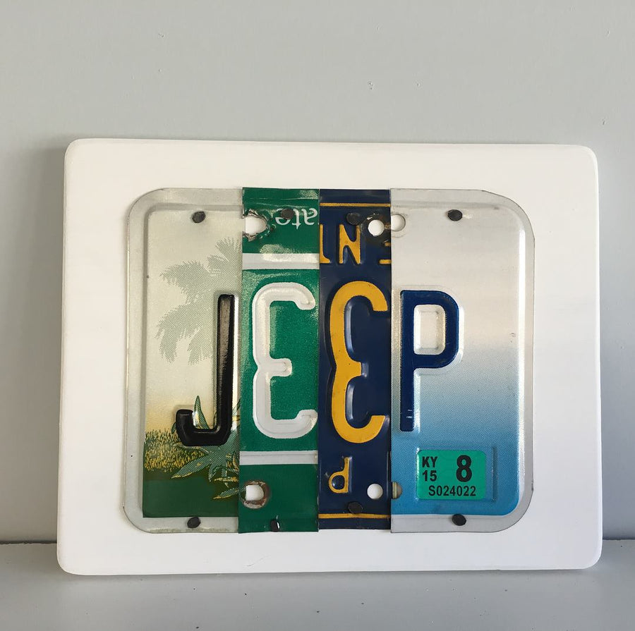 JEEP by Unique Pl8z  Recycled License Plate Art - Unique Pl8z