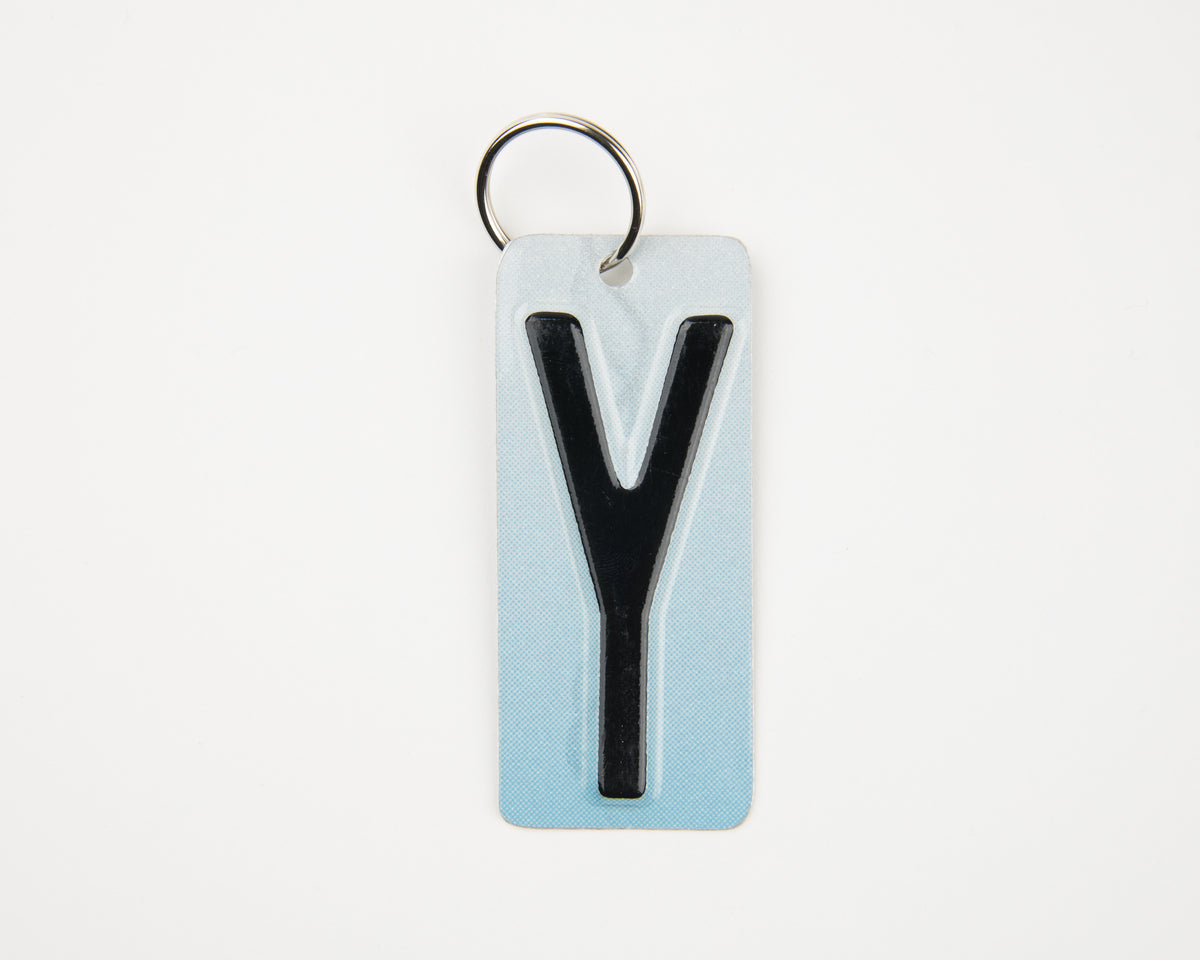 Letter Y Keychain Unique Pl8z - Main Image