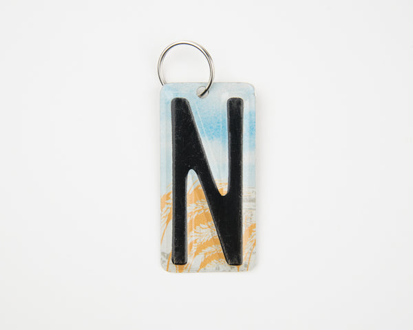 Letter N Keychain - Unique Pl8z