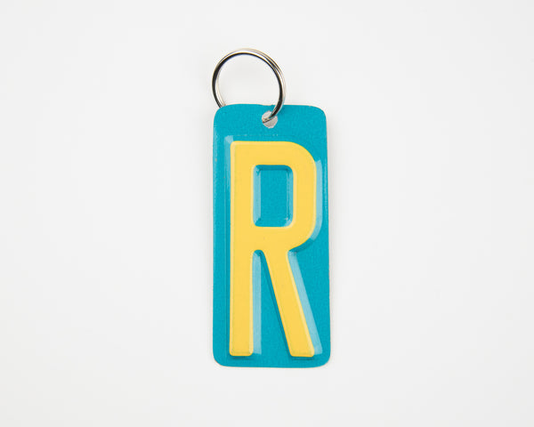 Letter R Keychain - Unique Pl8z