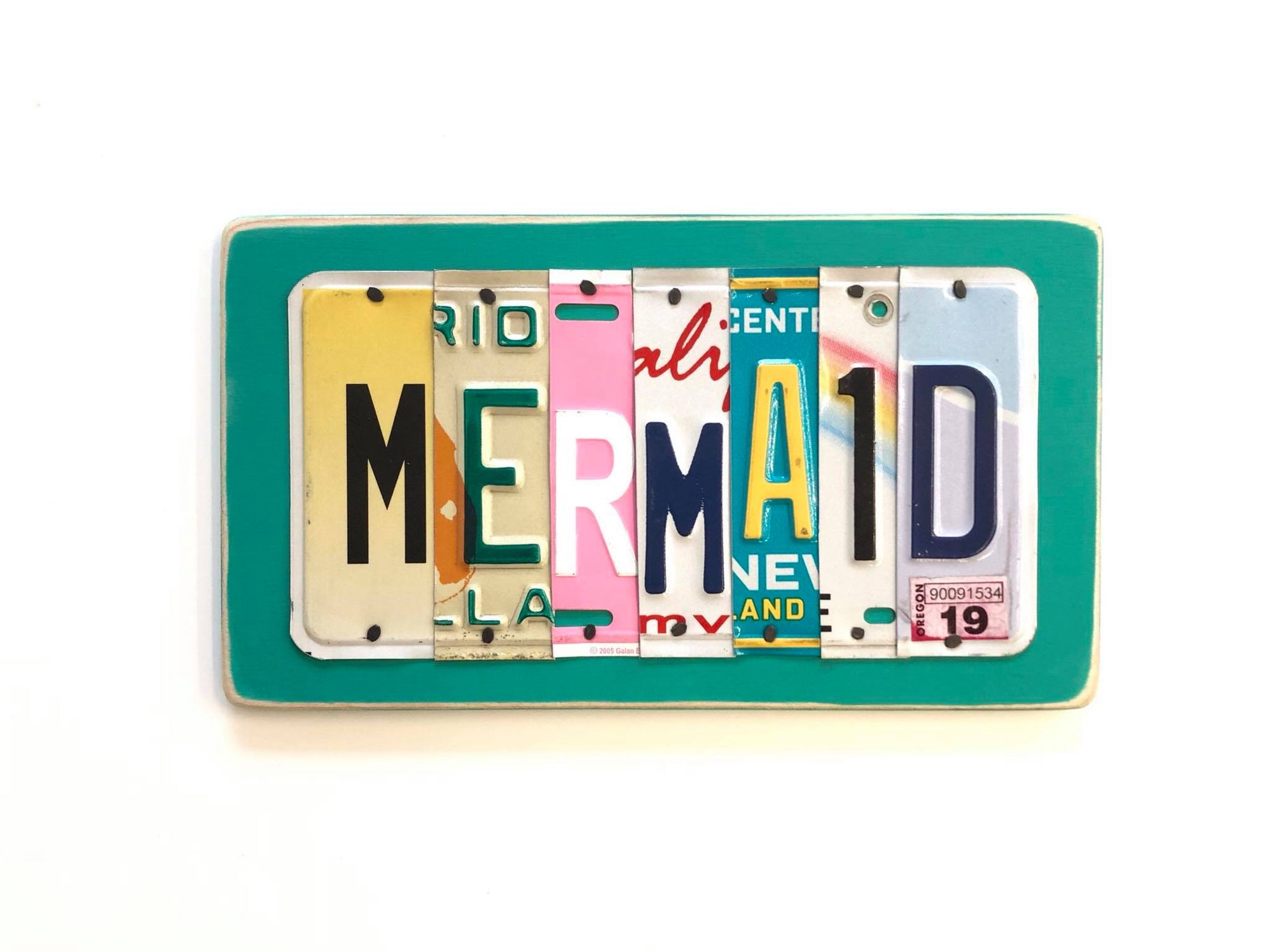 MERMAID by Unique PL8z  Recycled License Plate Art - Unique Pl8z