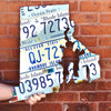PINEAPPLE SHAPE  Recycled License Plate Art - Unique Pl8z