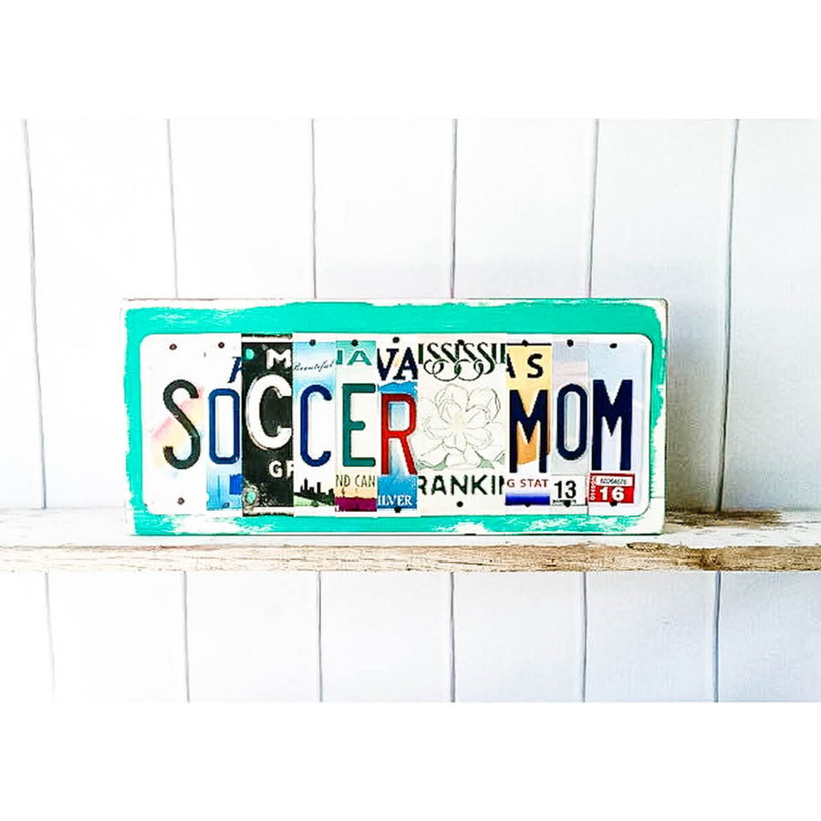 SOCCER MOM by Unique Pl8z  Recycled License Plate Art - Unique Pl8z