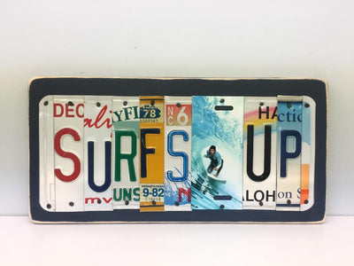 SURFS UP by Unique PL8z  Recycled License Plate Art - Unique Pl8z