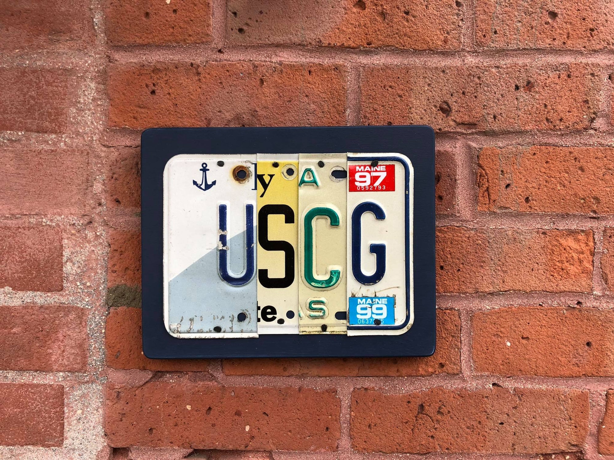 USCG by Unique Pl8z  Recycled License Plate Art - Unique Pl8z