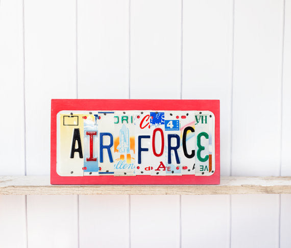 FLY FIGHT WIN by Unique Pl8z  Recycled License Plate Art - Unique Pl8z