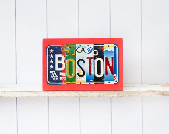 BOSTON license plate art by UNIQUE PL8Z - Unique Pl8z