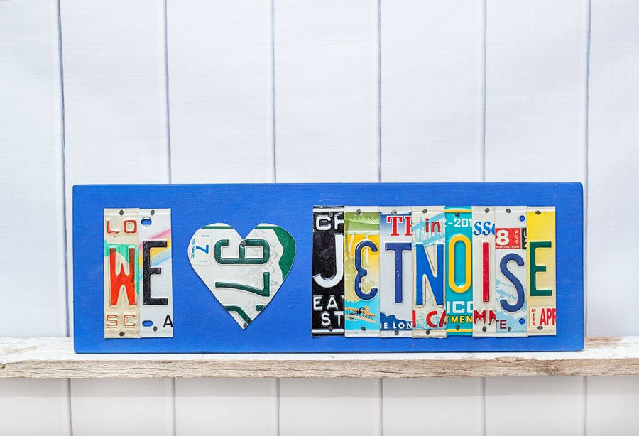 WE HEART JETNOISE by Unique Pl8z  Recycled License Plate Art - Unique Pl8z